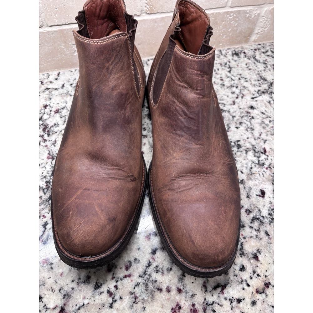 Johnson & Murphy Men's Brown Nubuck Leather Chelsea Ankle Boots 13M - Picture 5 of 10